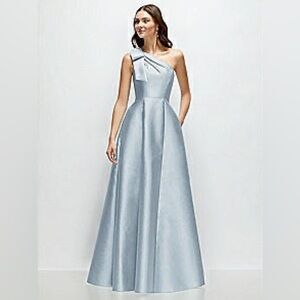 Dessy Group - ALFRED SUNG One-Shoulder Light Blue Gown